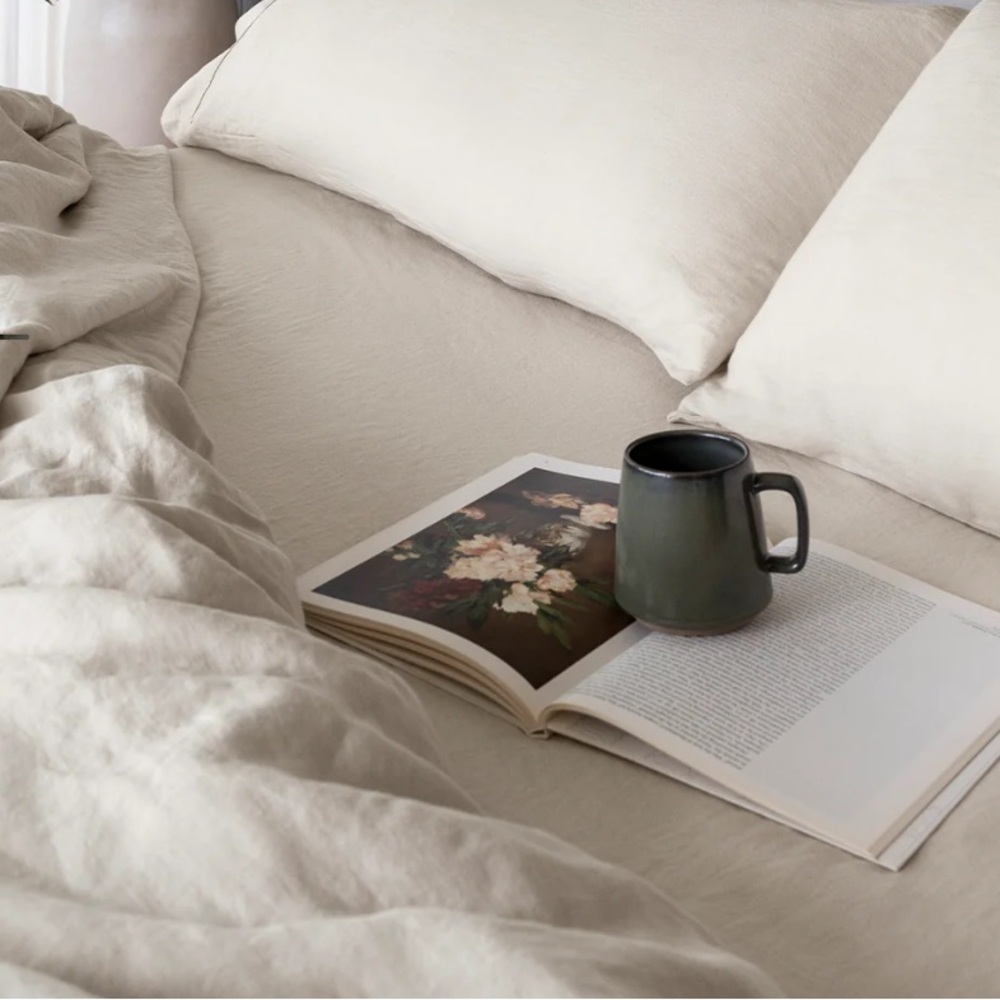 Baloo Stonewashed Linen Duvet Cover Oatmeal